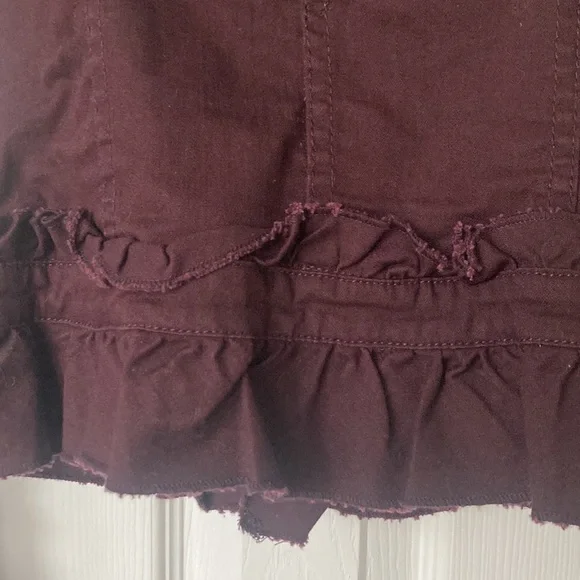 INC Denim Jacket Maroon Raisin color Size Petite - Picture 3 of 6